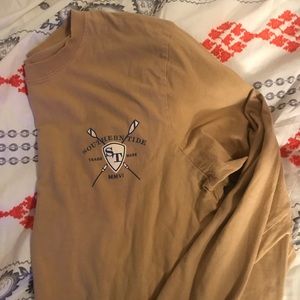 Long sleeve southern tide tee mustard/gold